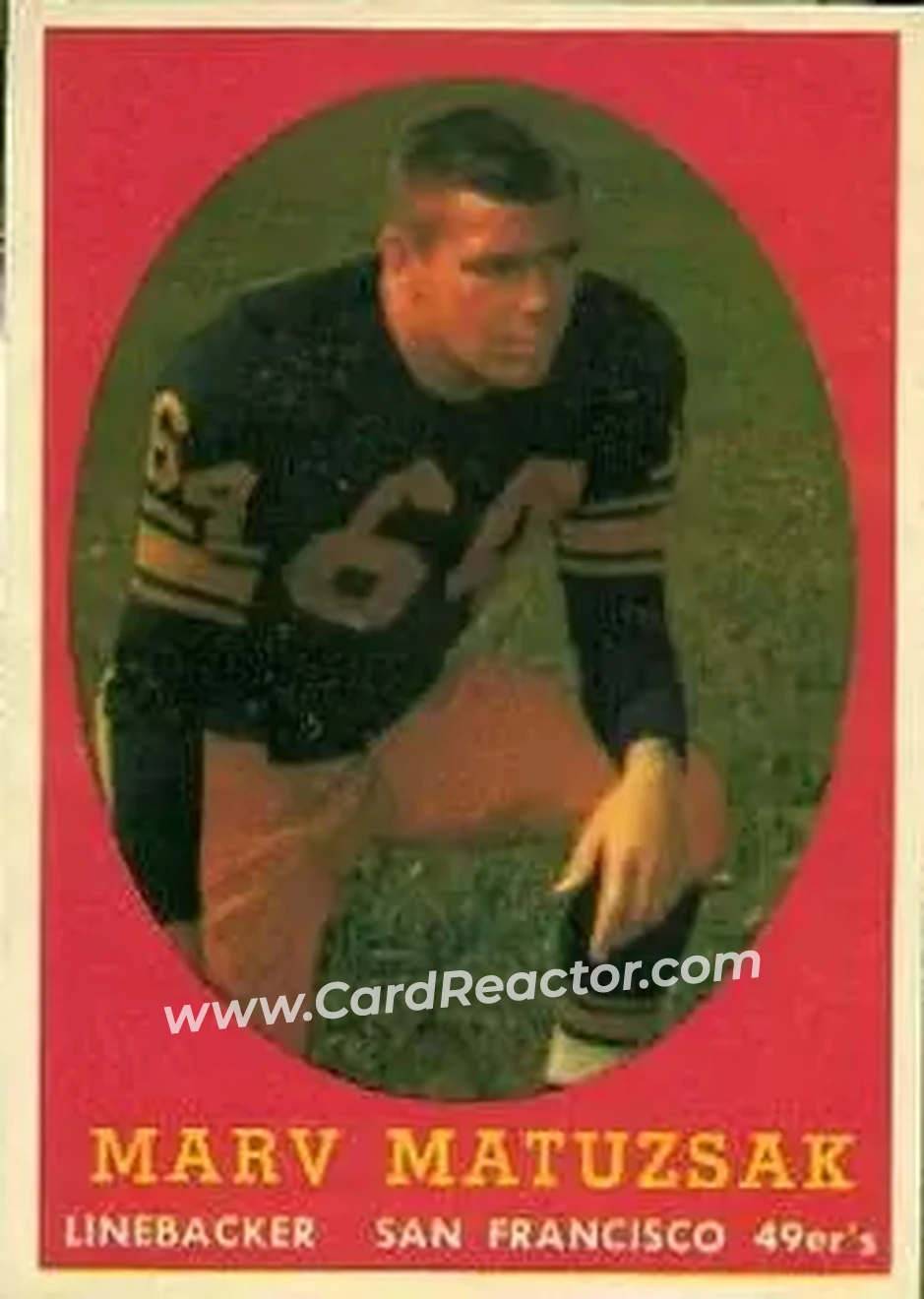 1958 Topps #79 - Marv Matuszak - San Francisco 49ers - Front