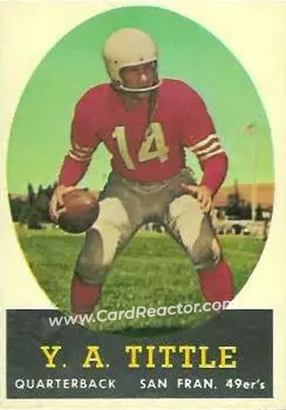 1958 Topps #86 - Y.A. Tittle - San Francisco 49ers - Front