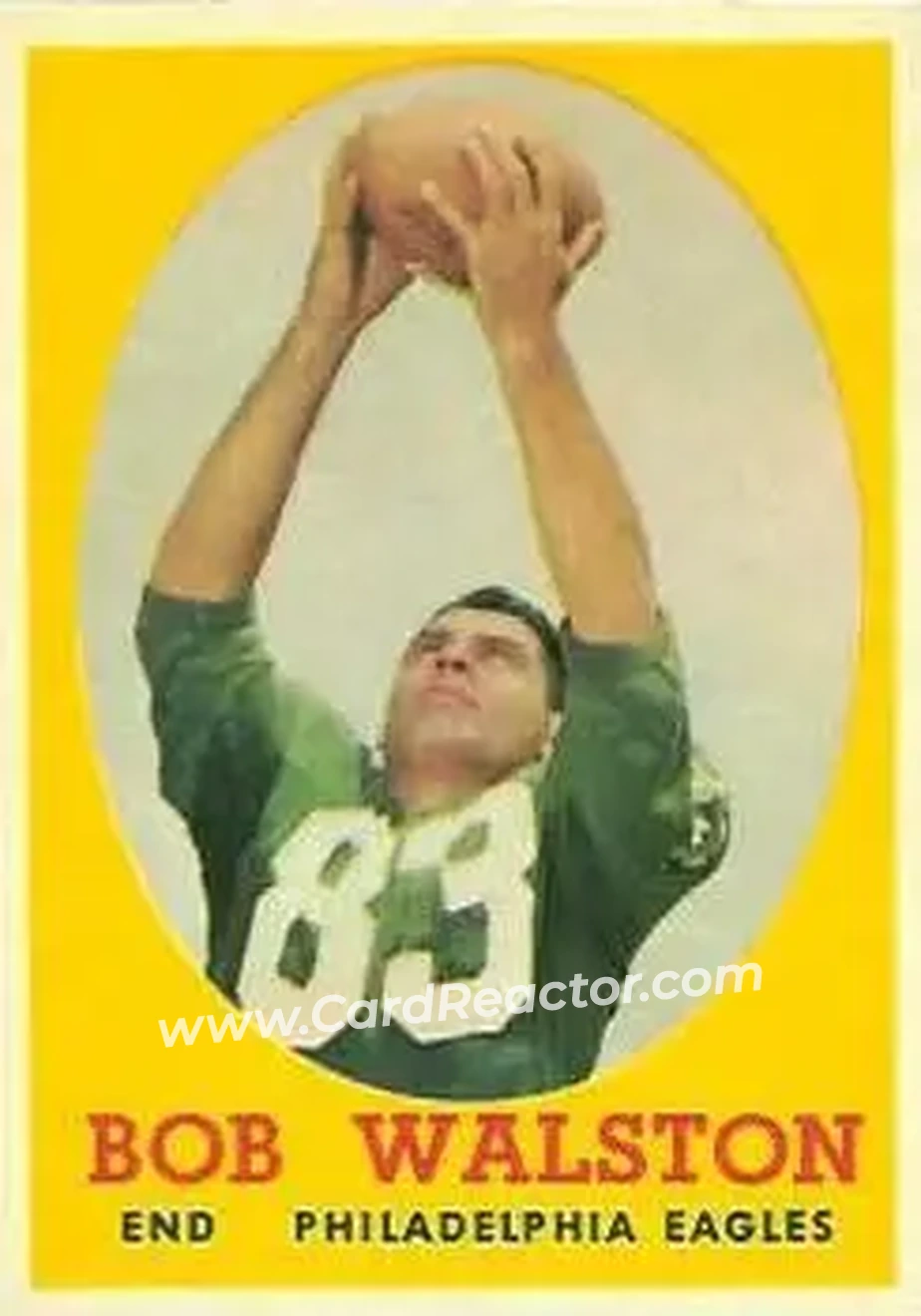 1958 Topps #87 - Bobby Walston - Philadelphia Eagles - Front