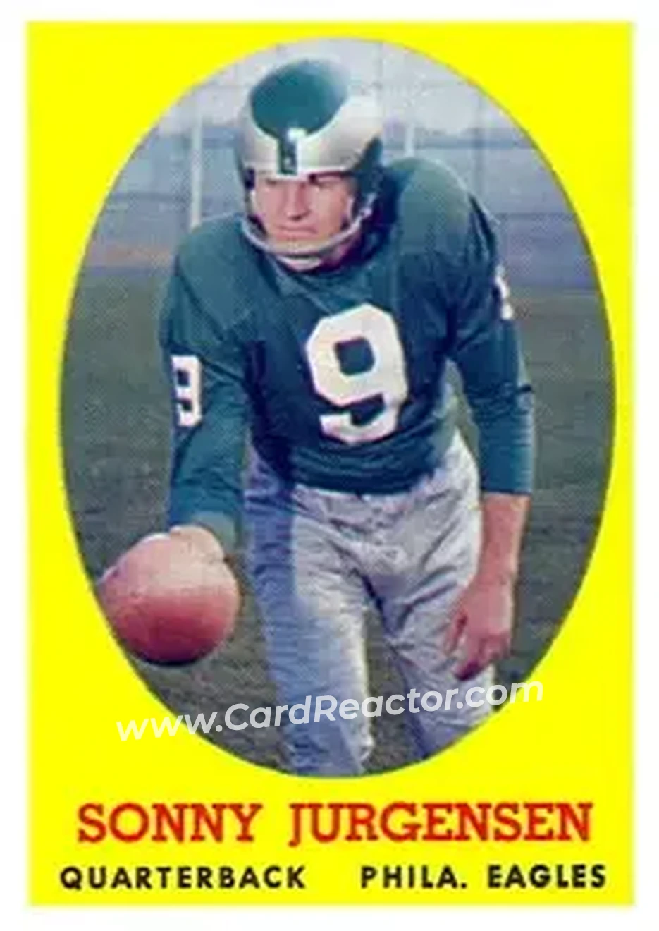 1958 Topps #90 - Sonny Jurgensen - Philadelphia Eagles - Front