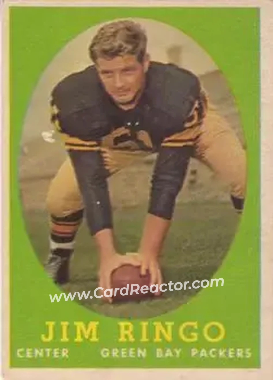 1958 Topps #103 - Jim Ringo - Green Bay Packers - Front