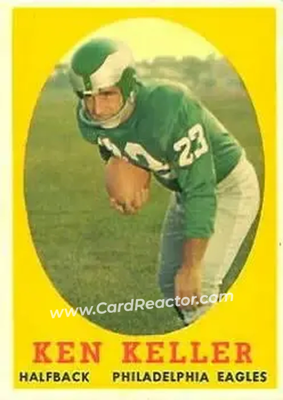 1958 Topps #108 - Ken Keller - Philadelphia Eagles - Front