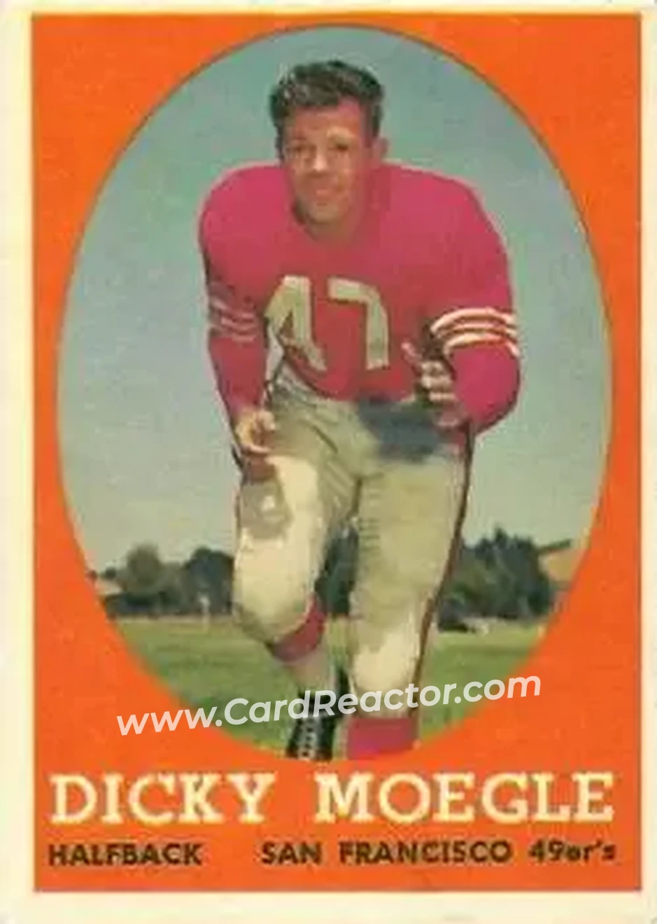 1958 Topps #124 - Dick Moegle - San Francisco 49ers - Front