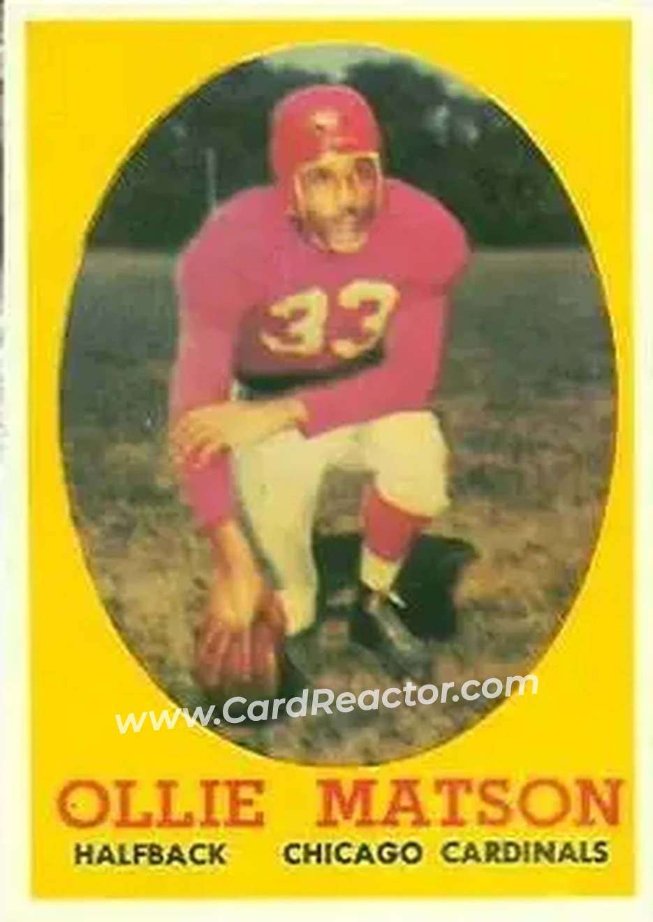 1958 Topps #127 - Ollie Matson - Chicago Cardinals - Front