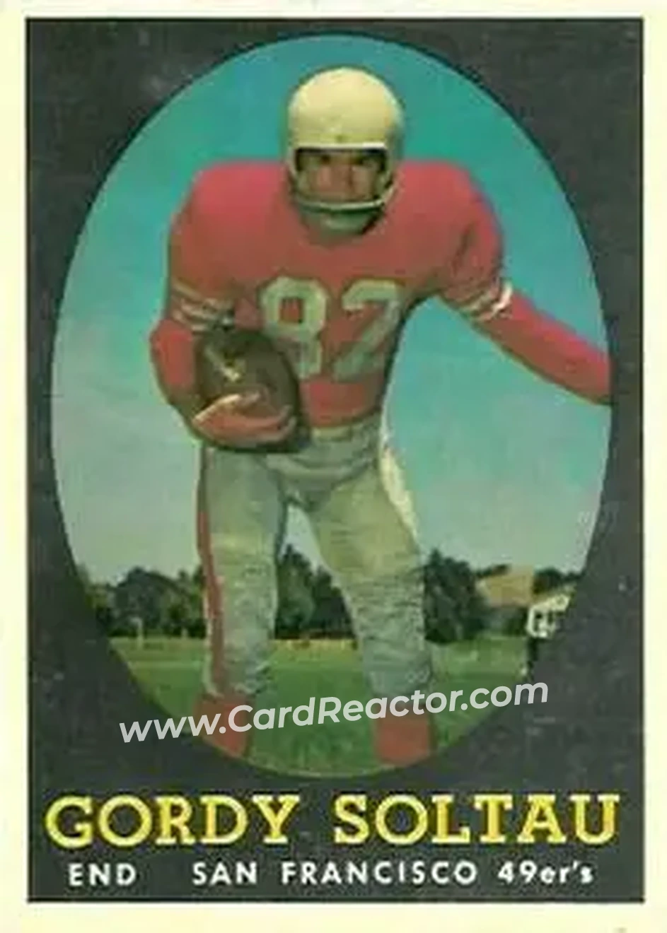1958 Topps #130 - Gordy Soltau - San Francisco 49ers - Front