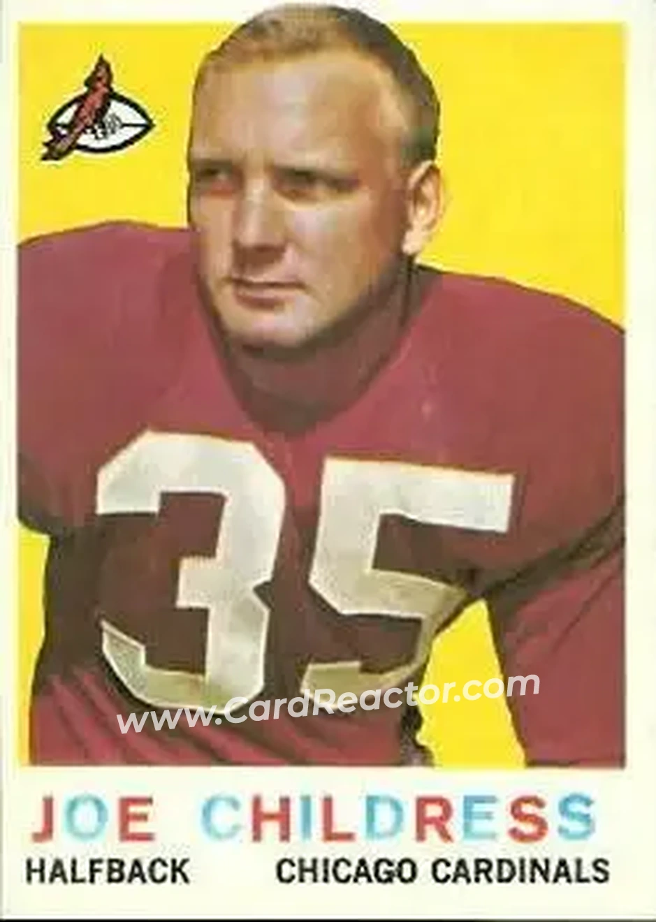 1959 Topps #13 - Joe Childress - Chicago Cardinals - Front