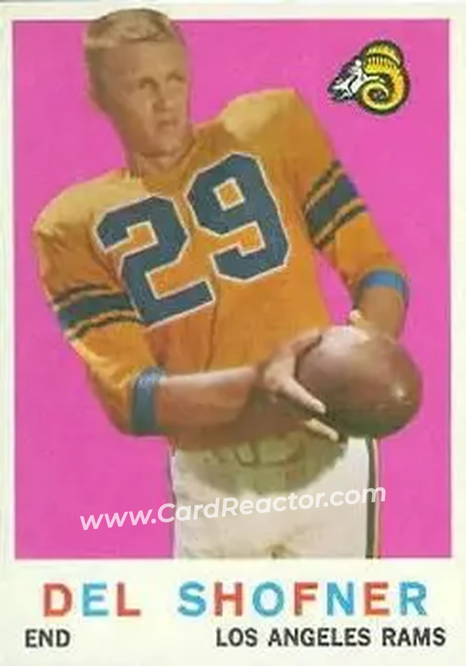 1959 Topps #15 - Del Shofner - Los Angeles Rams - Front