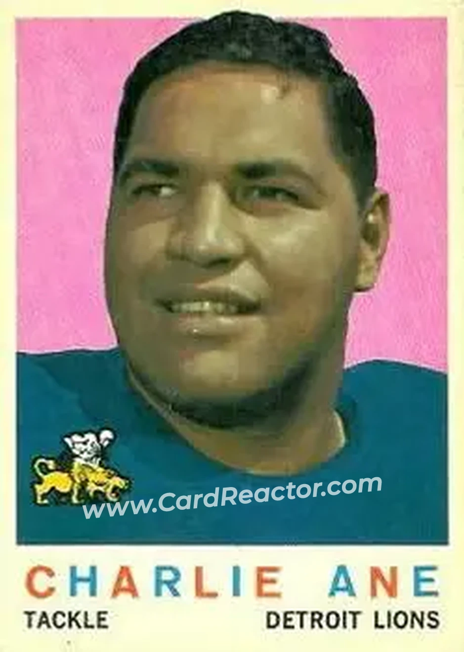 1959 Topps #21 - Charlie Ane - Detroit Lions - Front