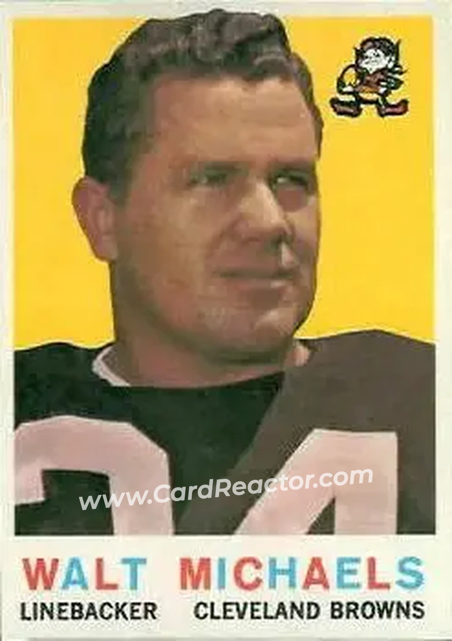 1959 Topps #26 - Walt Michaels - Cleveland Browns - Front