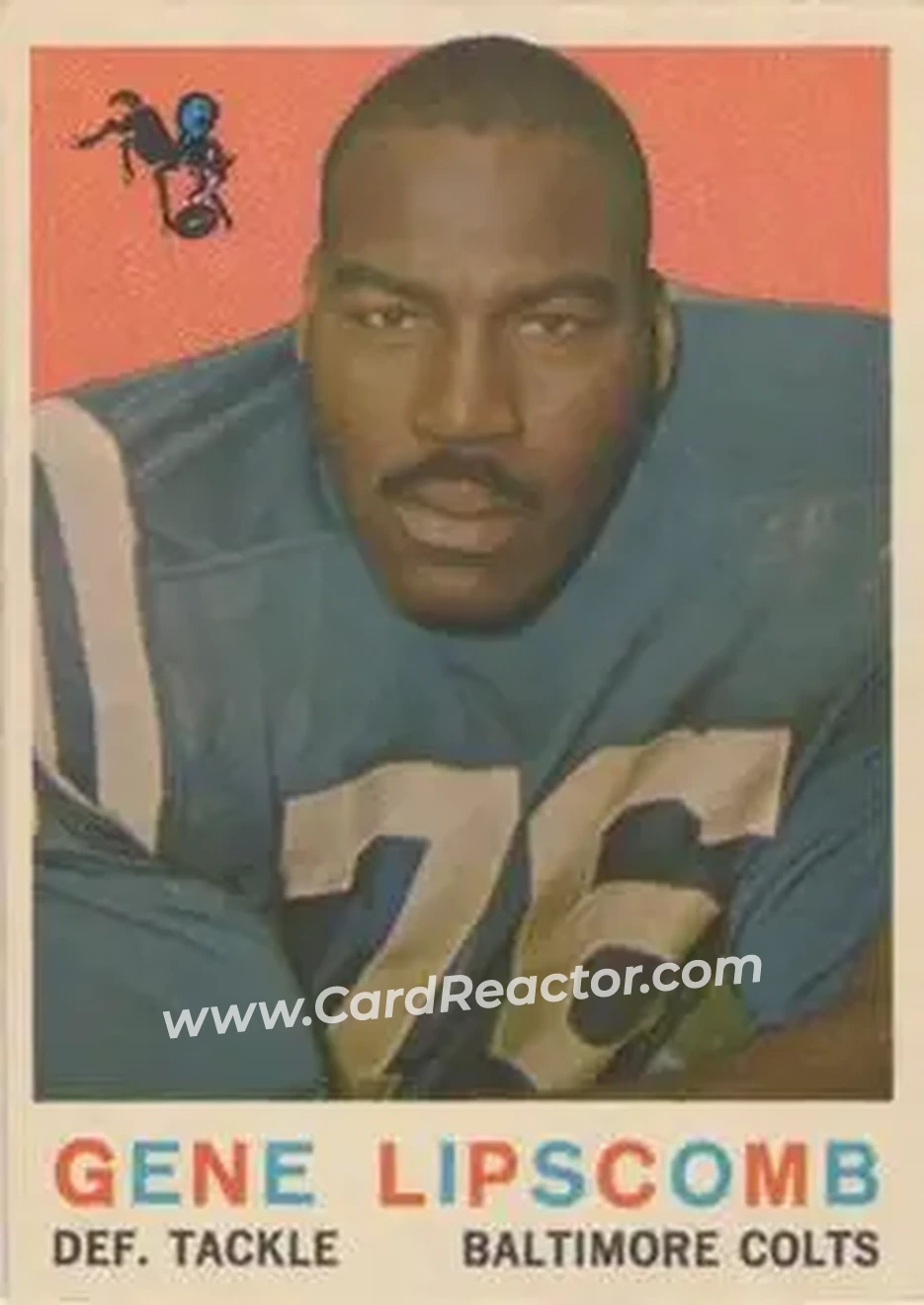 1959 Topps #36 - Gene Lipscomb - Baltimore Colts - Front