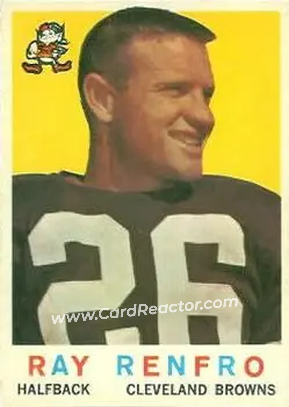1959 Topps #37 - Ray Renfro - Cleveland Browns - Front