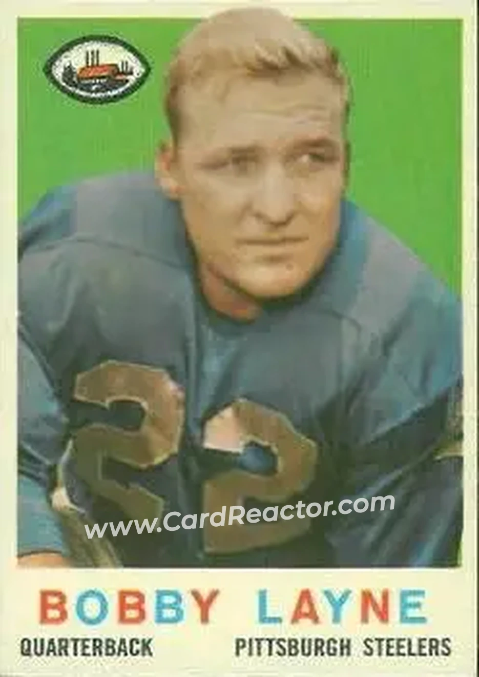 1959 Topps #40 - Bobby Layne - Pittsburgh Steelers - Front