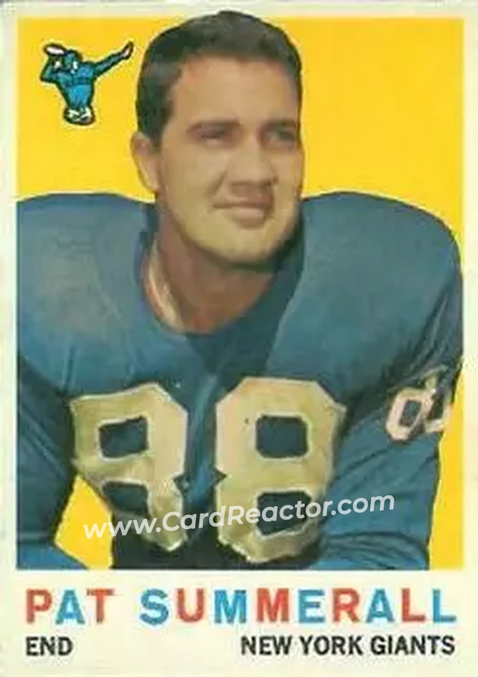 1959 Topps #41 - Pat Summerall - New York Giants - Front