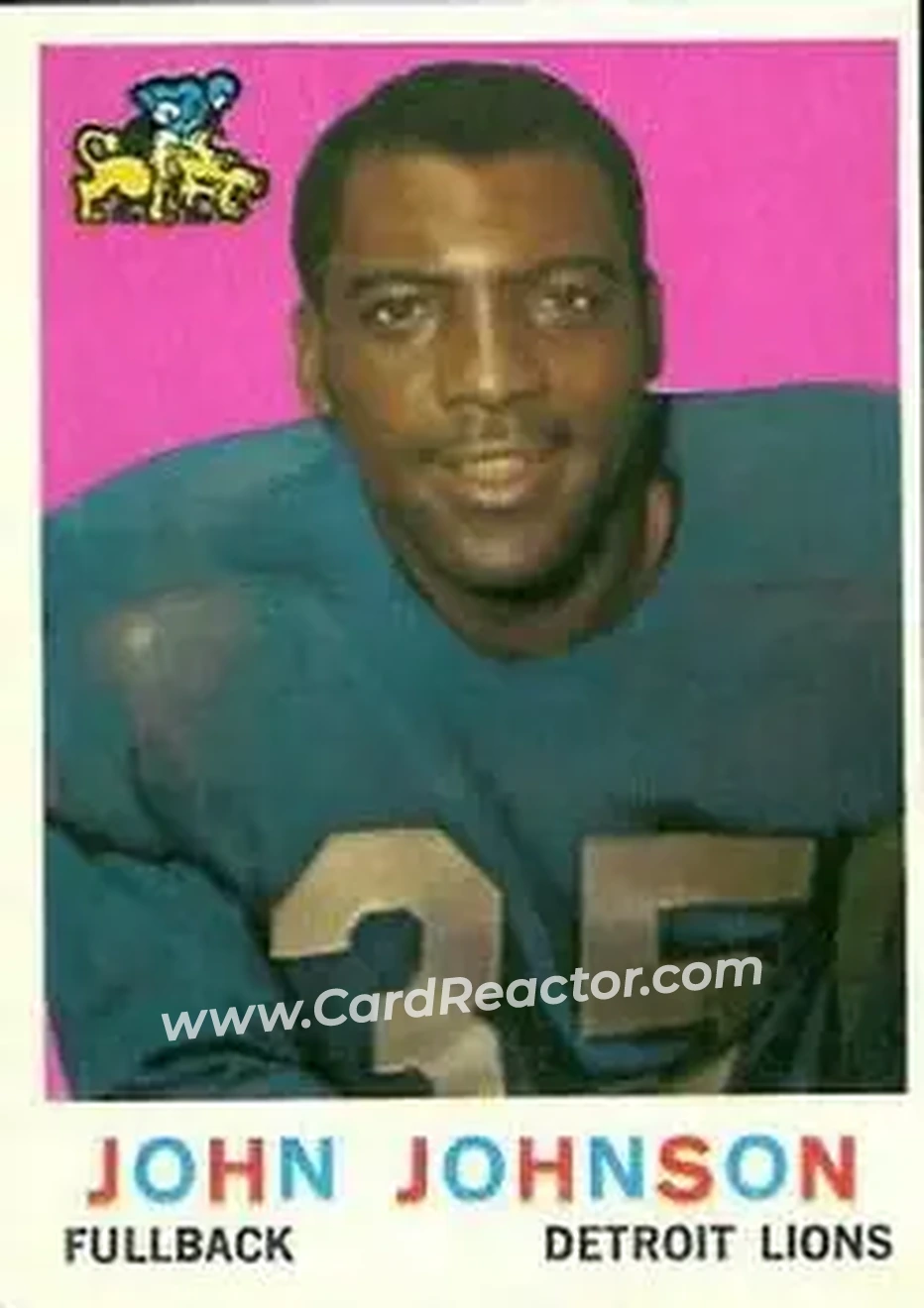 1959 Topps #44 - John Johnson - Detroit Lions - Front