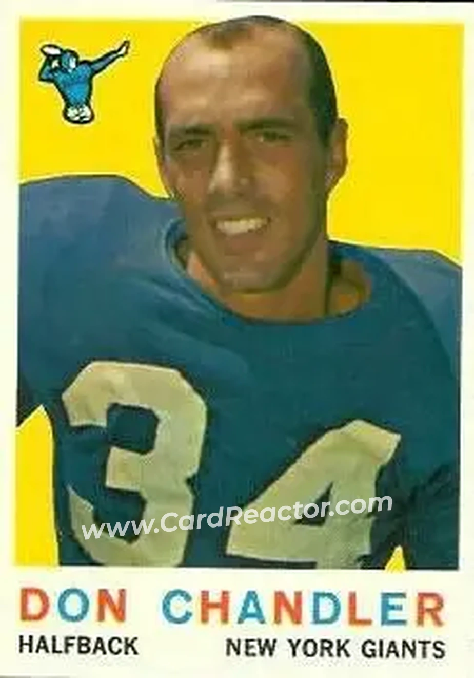 1959 Topps #49 - Don Chandler - New York Giants - Front