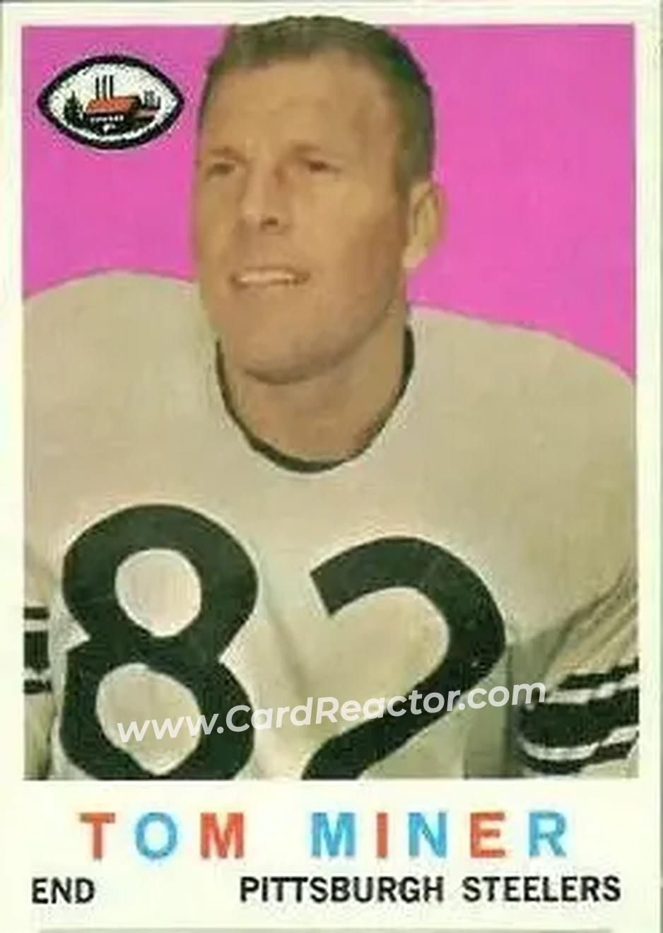 1959 Topps #52 - Tom Miner - Pittsburgh Steelers - Front