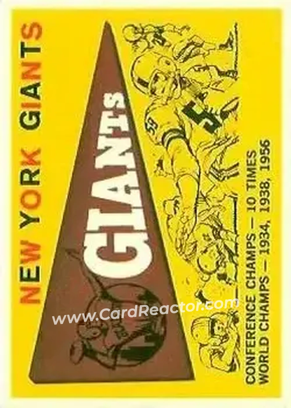1959 Topps #53 - Card #53 - New York Giants - Front