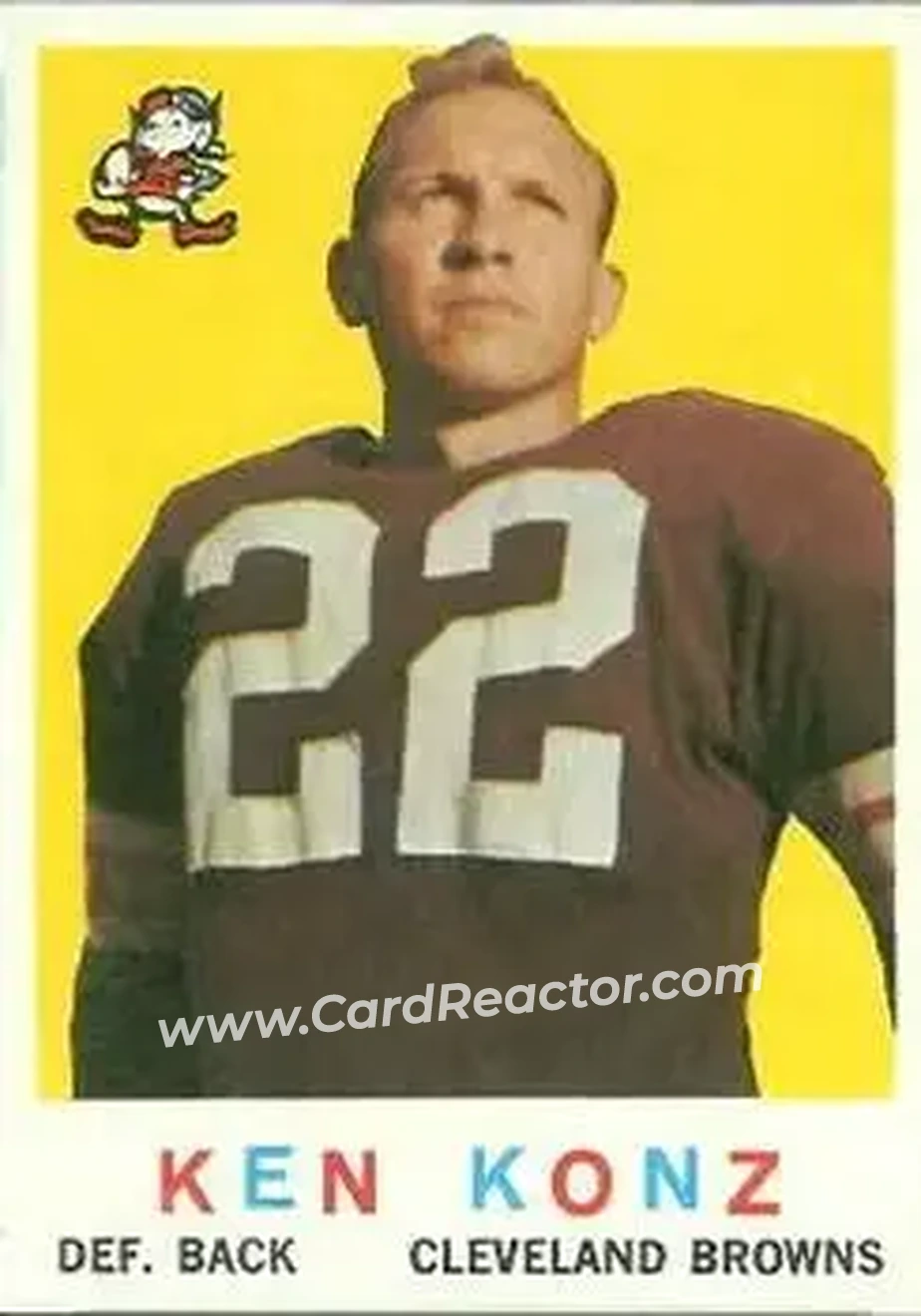 1959 Topps #54 - Ken Konz - Cleveland Browns - Front