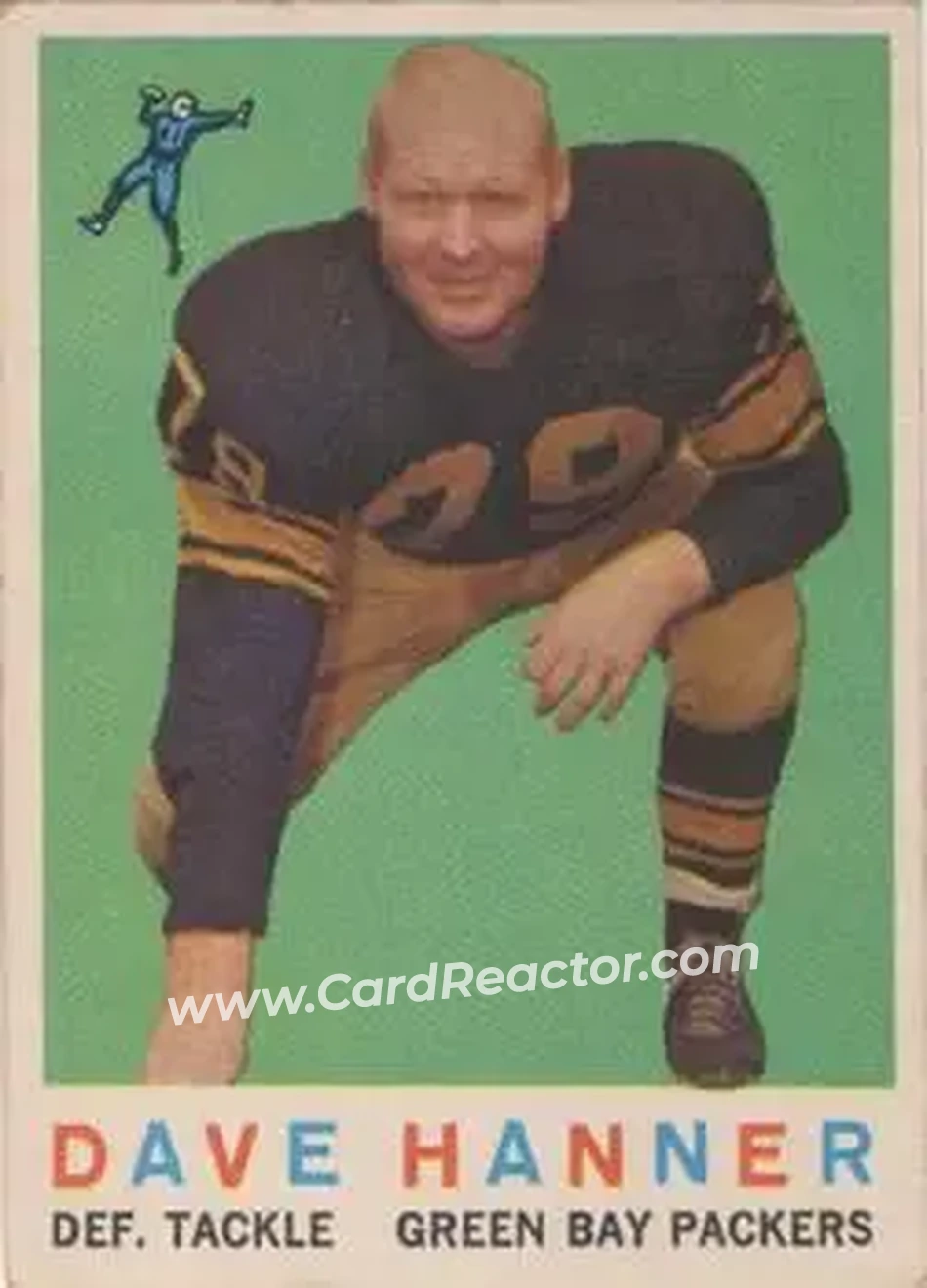 1959 Topps #64 - Dave Hanner - Green Bay Packers - Front