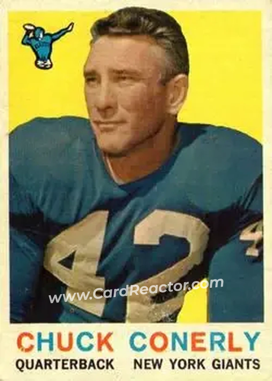 1959 Topps #65 - Charley Conerly - New York Giants - Front