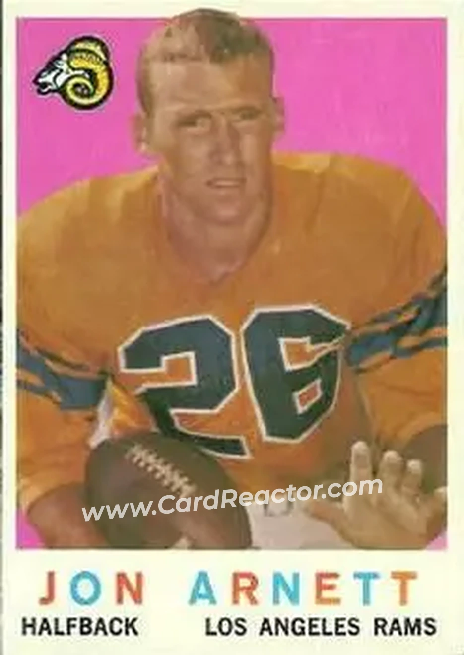 1959 Topps #70 - Jon Arnett - Los Angeles Rams - Front