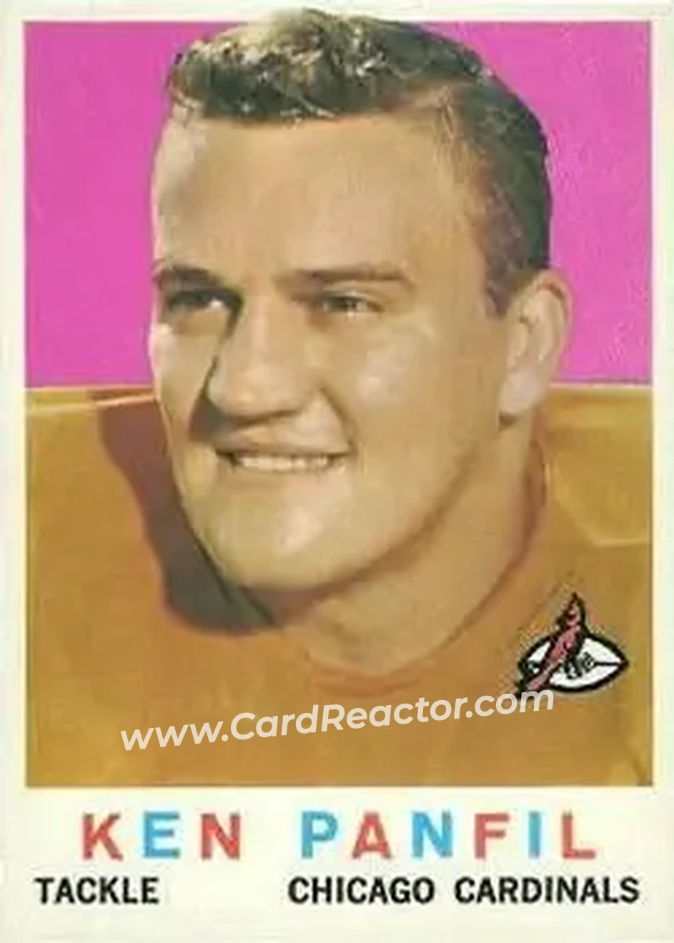 1959 Topps #71 - Ken Panfil - Chicago Cardinals - Front