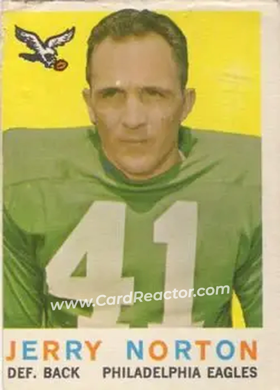 1959 Topps #79 - Jerry Norton - Philadelphia Eagles - Front