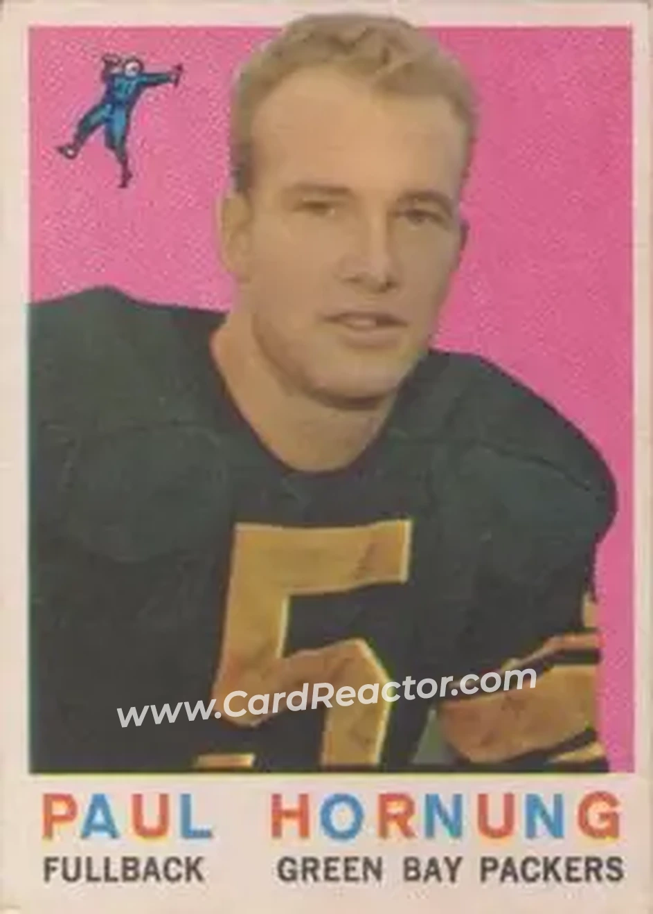 1959 Topps #82 - Paul Hornung - Green Bay Packers