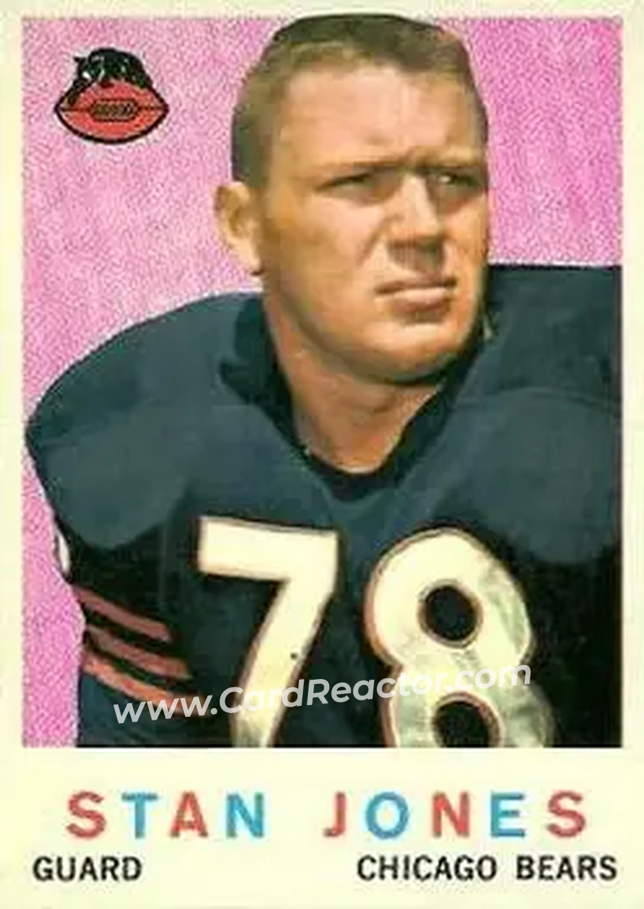1959 Topps #96 - Stan Jones - Chicago Bears - Front