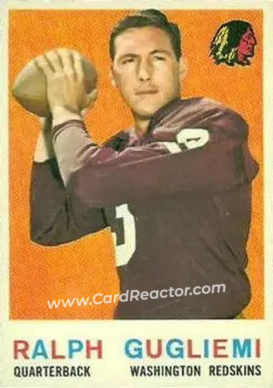 1959 Topps #97 - Ralph Guglielmi - Washington Redskins - Front