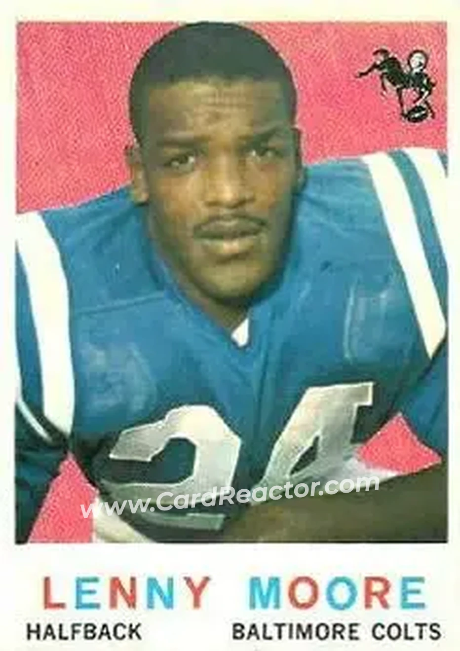 1959 Topps #100 - Lenny Moore - Baltimore Colts - Front