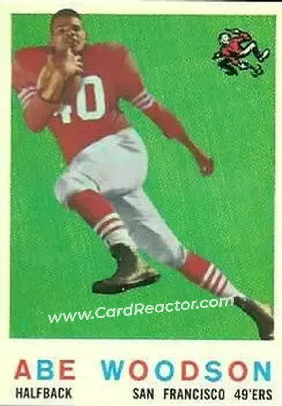 1959 Topps #102 - Abe Woodson - San Francisco 49ers - Front