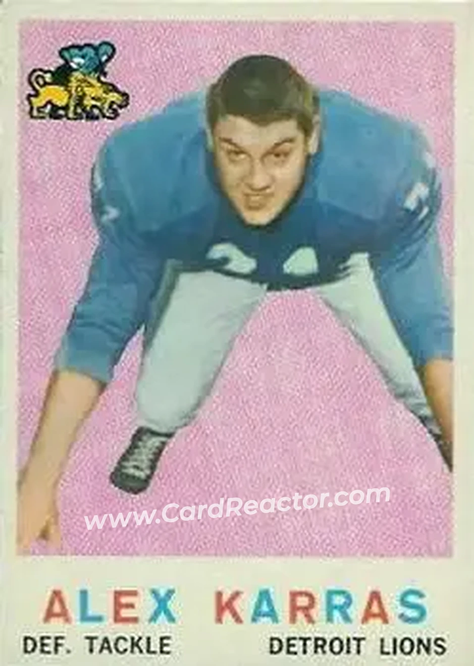 1959 Topps #103 - Alex Karras - Detroit Lions - Front