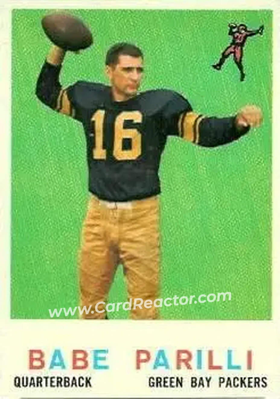 1959 Topps #107 - Babe Parilli - Green Bay Packers - Front