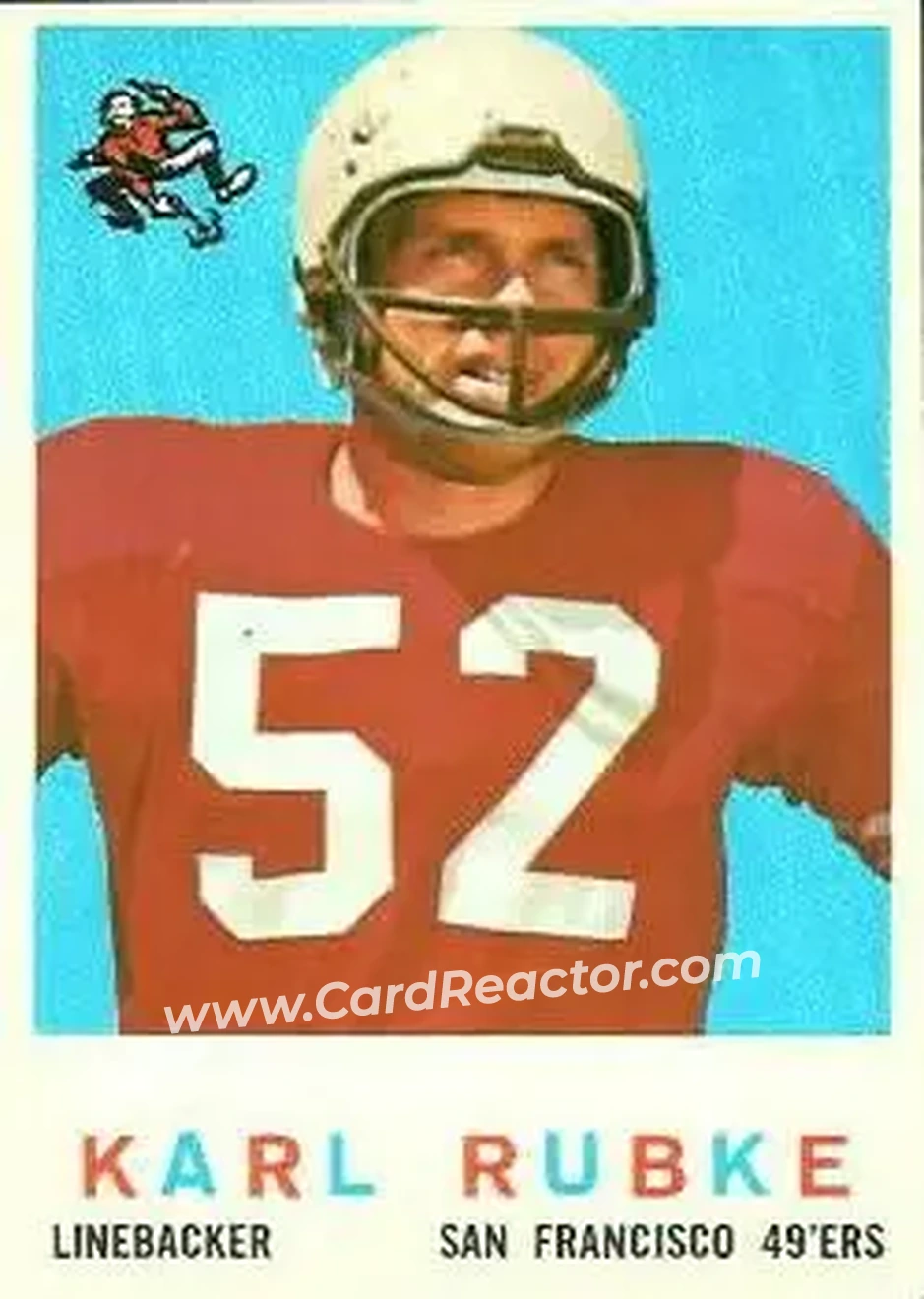 1959 Topps #112 - Karl Rubke - San Francisco 49ers - Front
