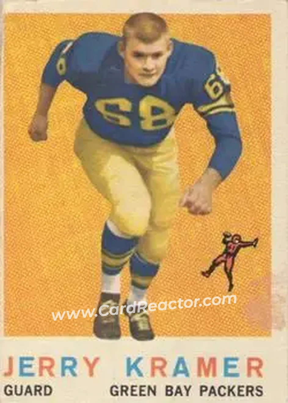 1959 Topps #116 - Jerry Kramer - Green Bay Packers - Front