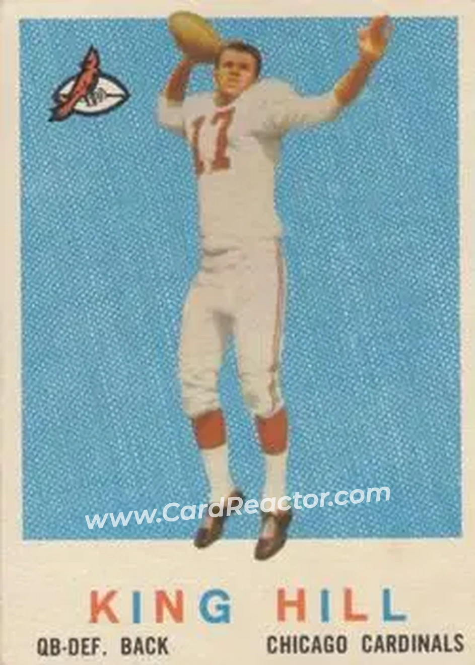 1959 Topps #117 - King Hill - Chicago Cardinals - Front