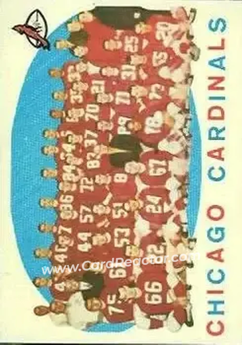 1959 Topps #118 - Card #118 - Chicago Cardinals - Front