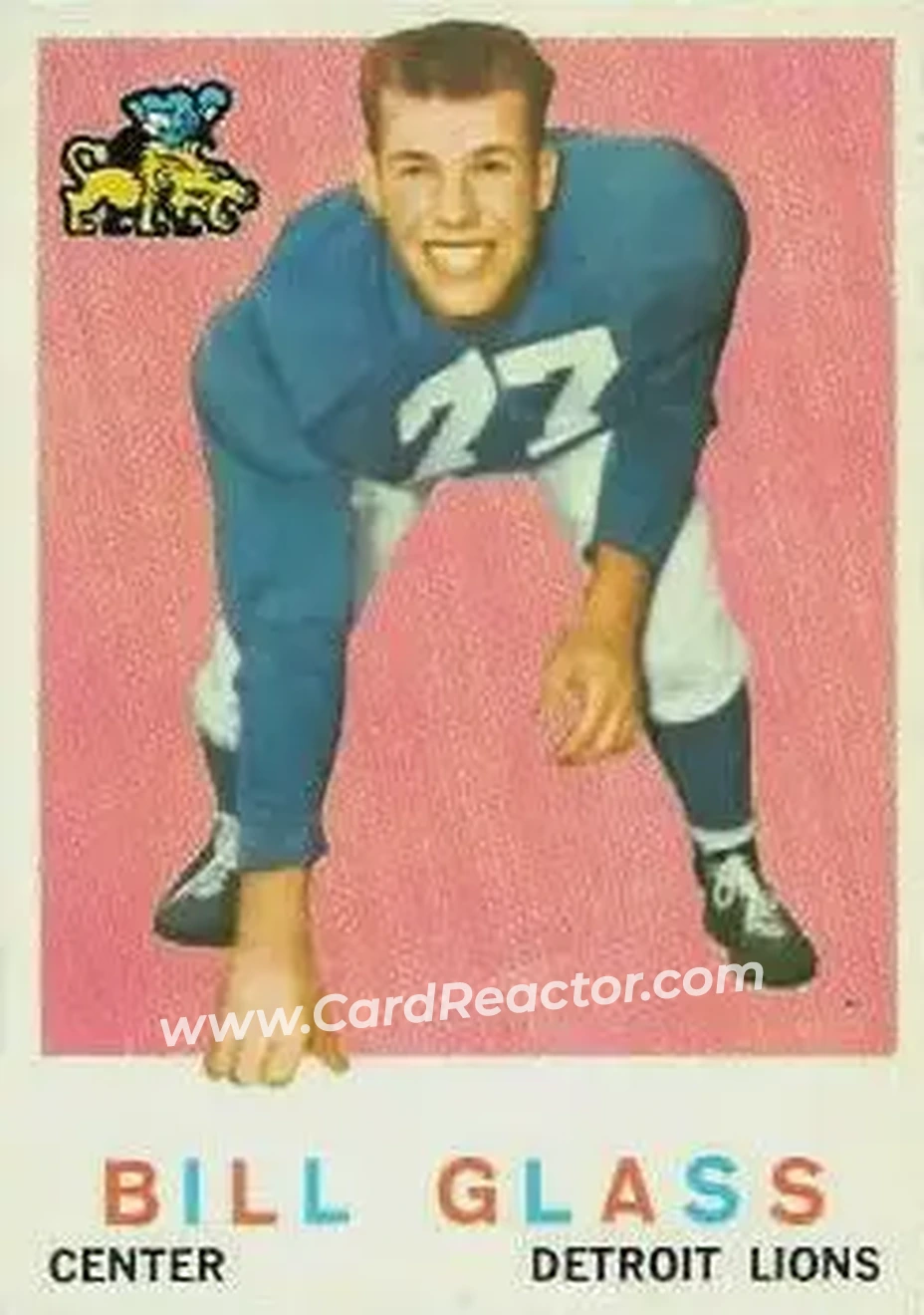 1959 Topps #122 - Bill Glass - Detroit Lions - Front