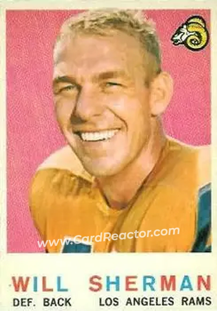 1959 Topps #127 - Bill Sherman - Los Angeles Rams - Front