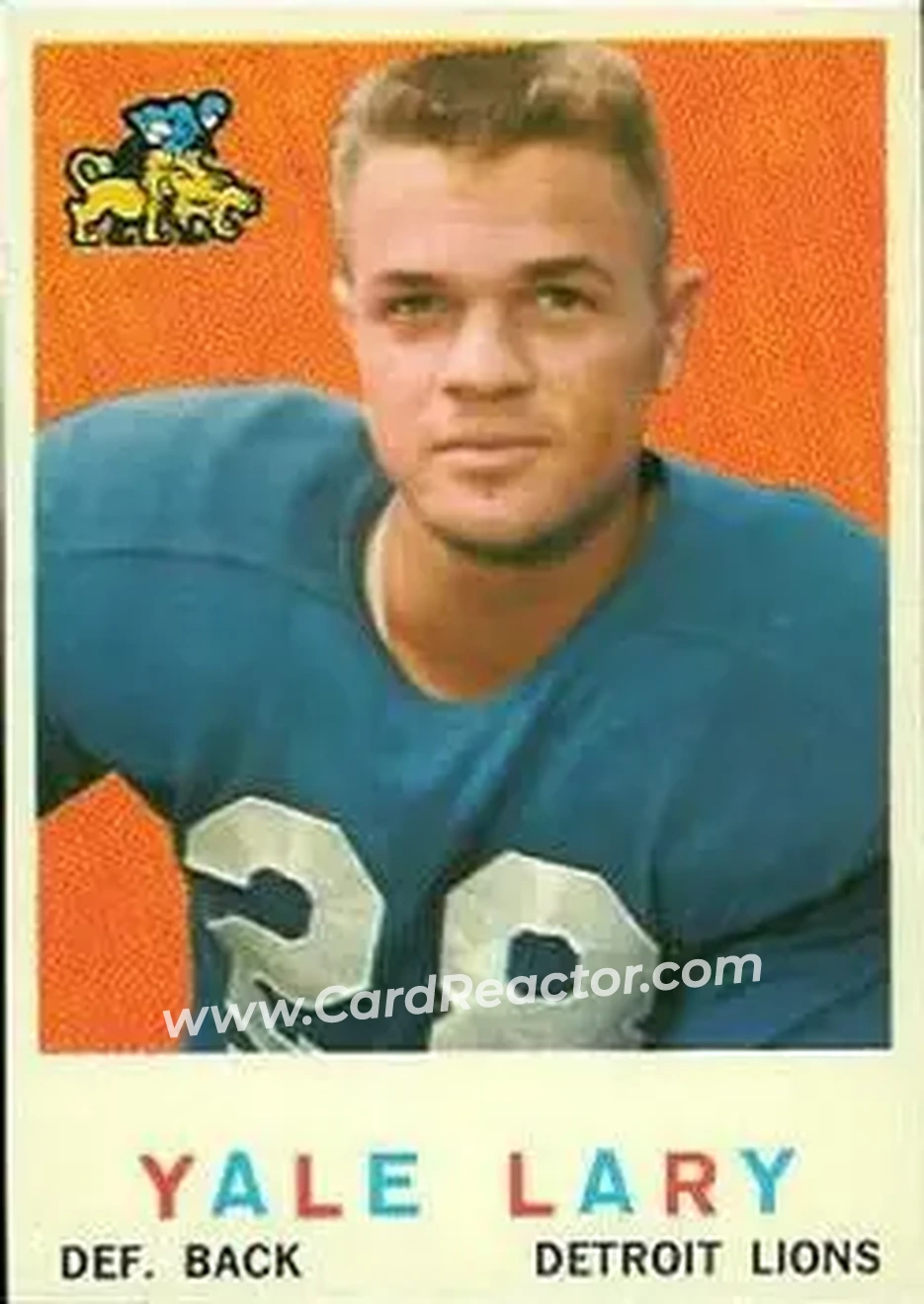 1959 Topps #131 - Yale Lary - Detroit Lions - Front