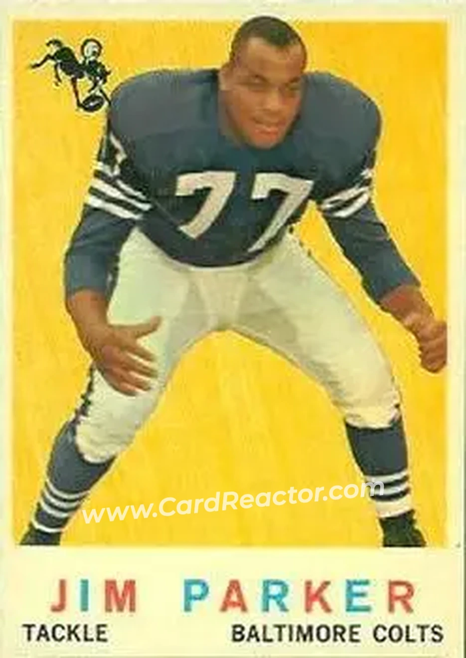 1959 Topps #132 - Jim Parker - Baltimore Colts - Front
