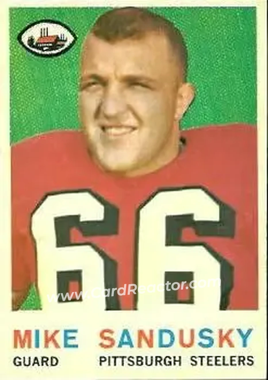 1959 Topps #136 - Mike Sandusky - Pittsburgh Steelers - Front