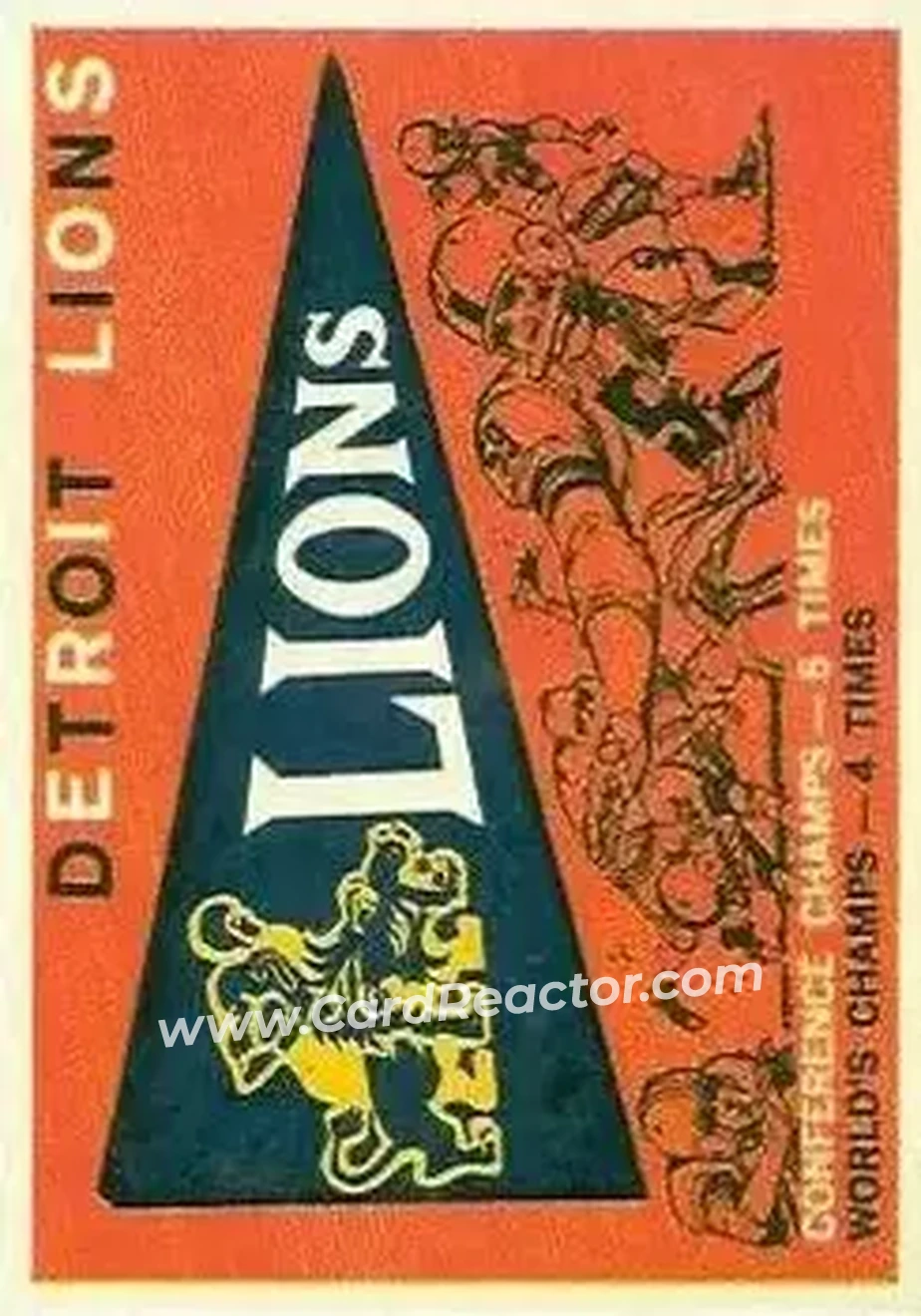 1959 Topps #139 - Card #139 - Detroit Lions - Front