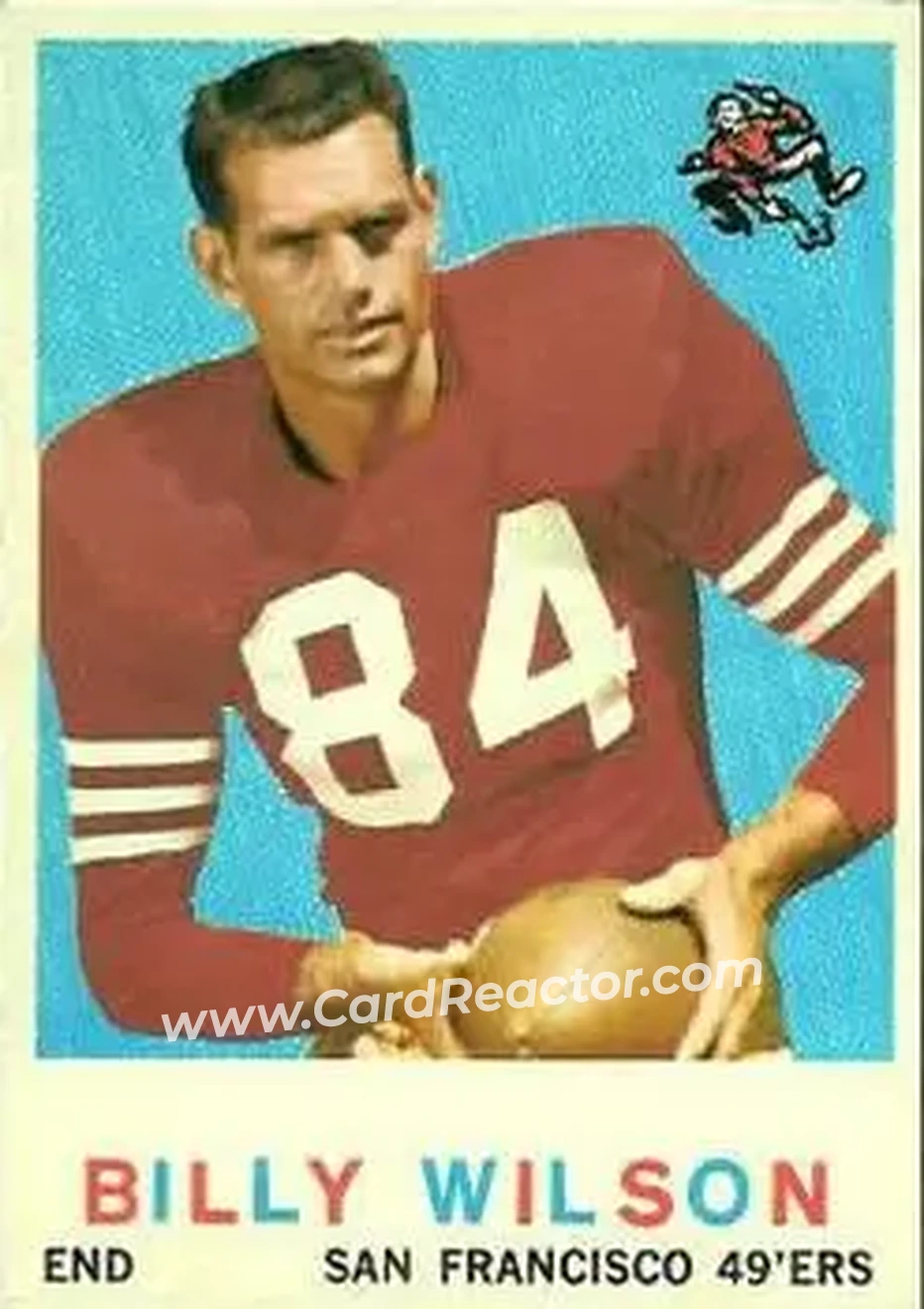 1959 Topps #148 - Billy Wilson - San Francisco 49ers - Front