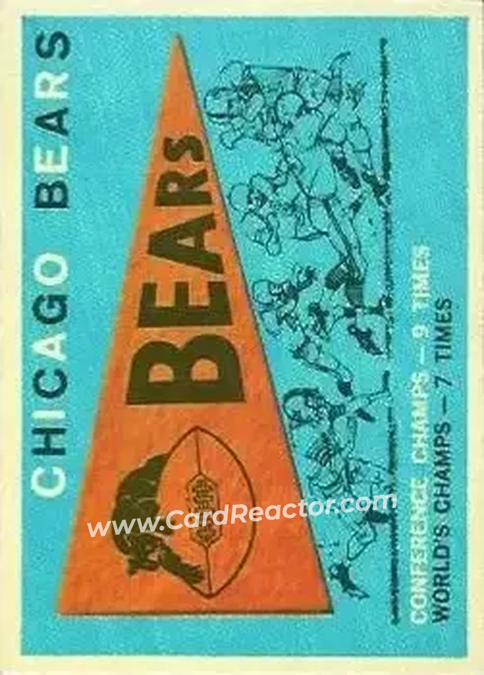 1959 Topps #153 - Card #153 - Chicago Bears - Front