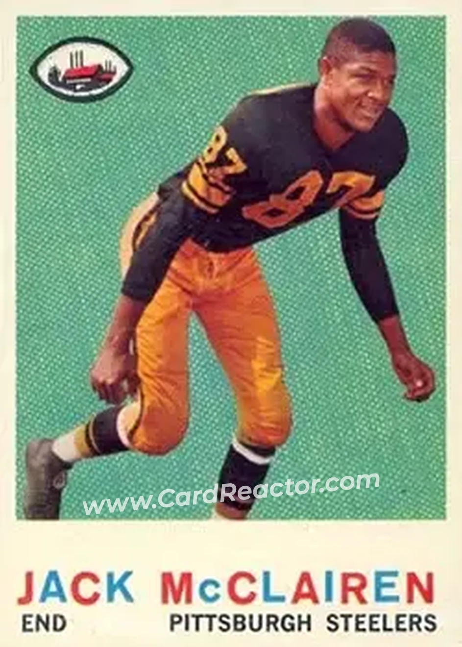 1959 Topps #157 - Jack McClairen - Pittsburgh Steelers - Front