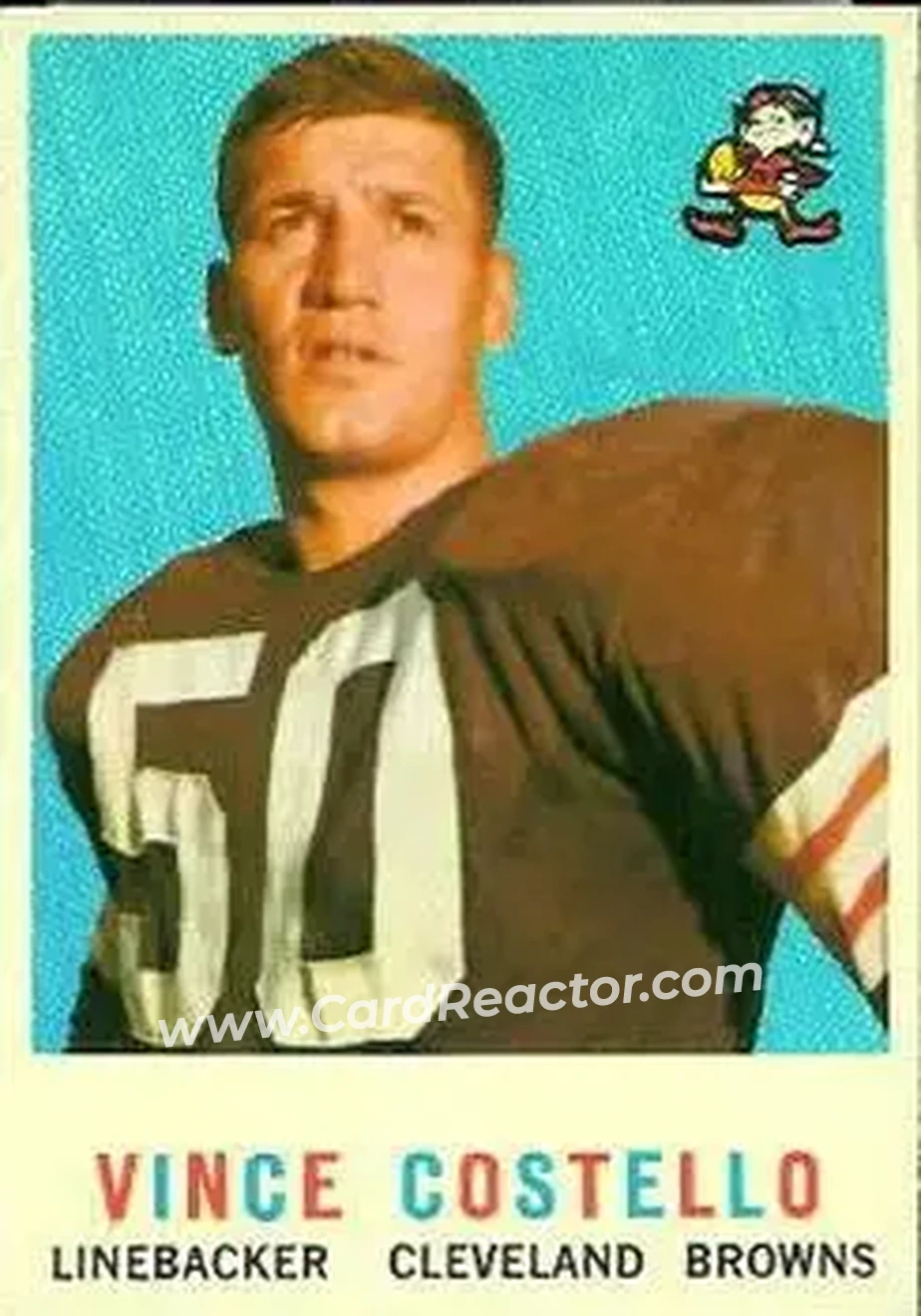 1959 Topps #158 - Vince Costello - Cleveland Browns - Front