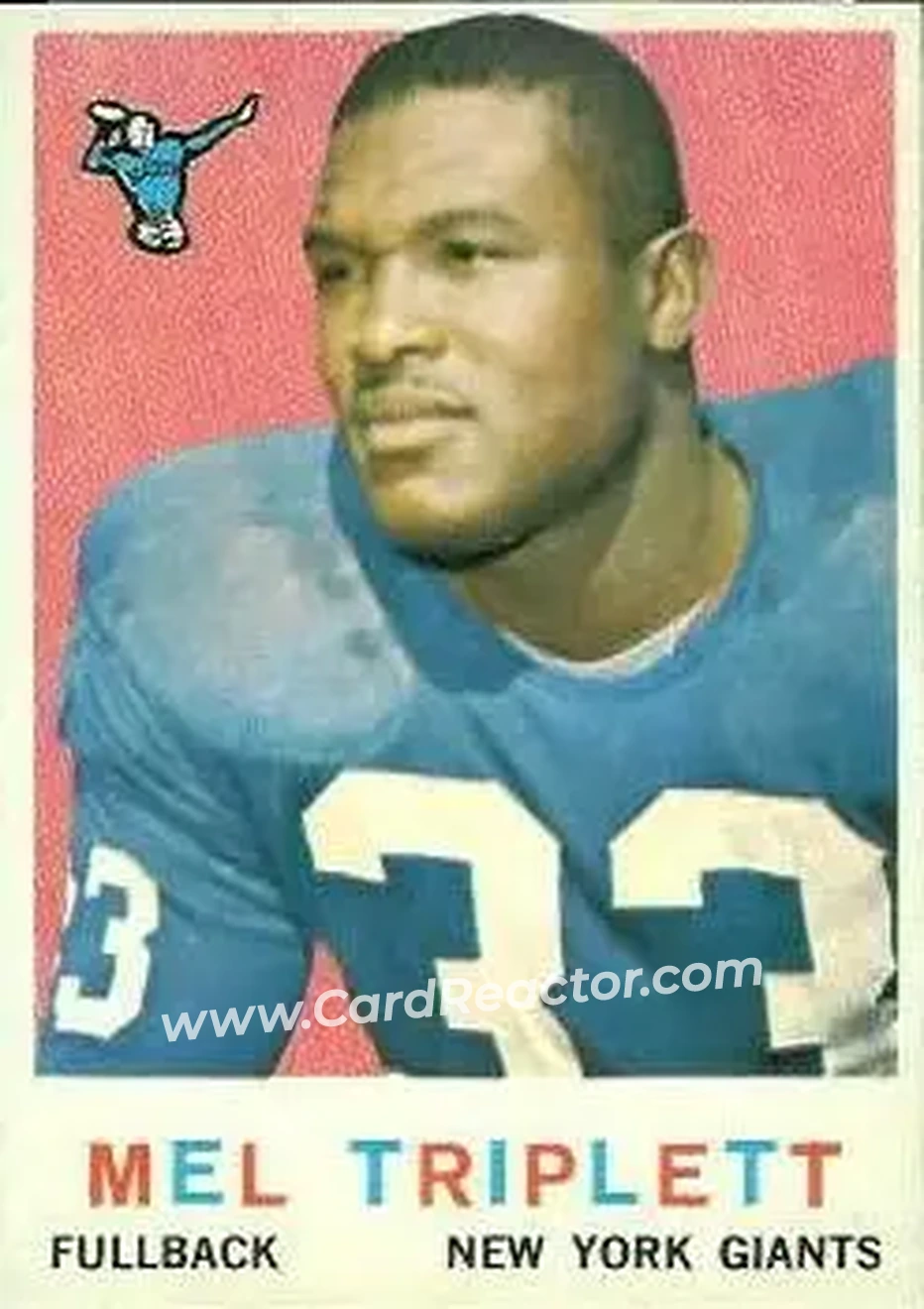 1959 Topps #160 - Mel Triplett - New York Giants - Front