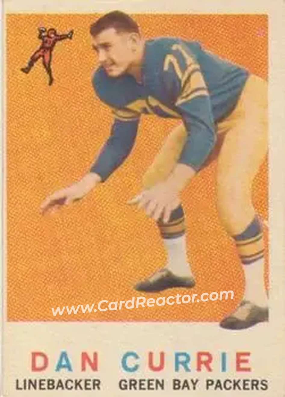 1959 Topps #162 - Dan Currie - Green Bay Packers - Front